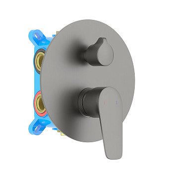Смеситель для душа Aquatek Бетта AQ1147BGM встраиваемый в стену черный хром без термостата