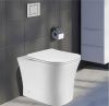 Унитаз приставной Cerutti SPA CT8906 белый с сиденьем микролифт безободковый каскадный смыв