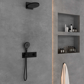 Душевая система Vincea VSFW-422TI1MB встраиваемая в стену с термостатом