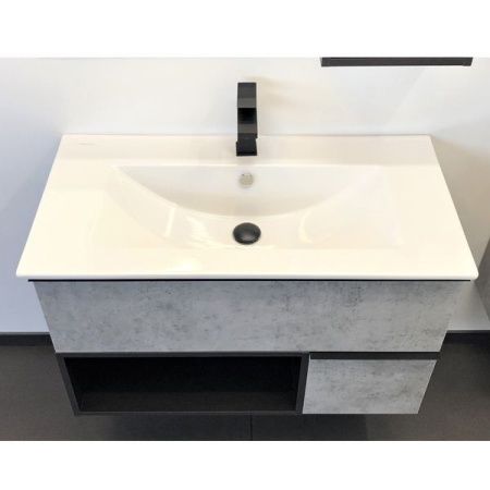 Тумба с раковиной Comforty Франкфурт 00-00007342CF 90х50 подвесная цвет серый