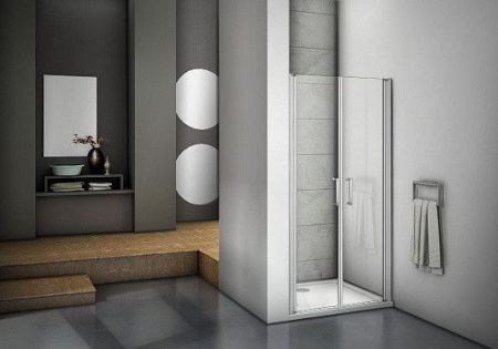 Душевая перегородка Good Door MOKKA МК00012 80х185 стекло прозрачное профиль белый