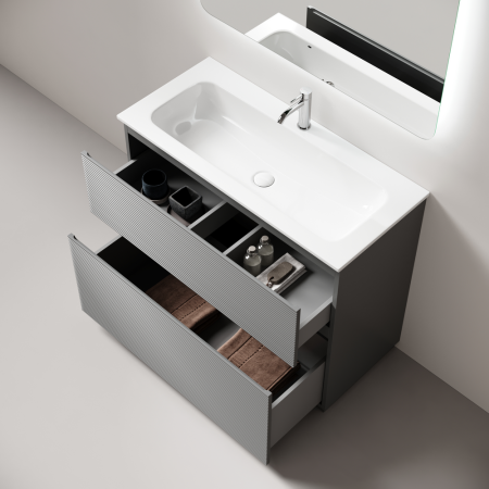 Тумба под раковину Sancos FOLK Floor FL100FES 100х40 напольная цвет серый