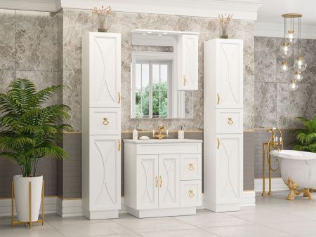 Зеркало-шкаф Misty Амбра П-Амб0280-0322ЯП 80х100 подвесной