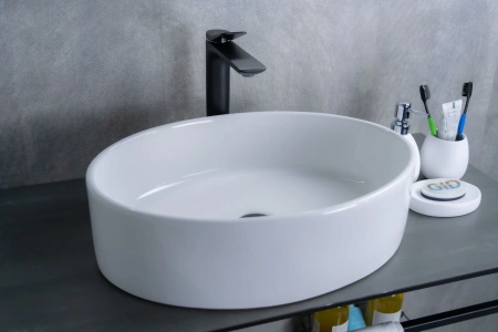 Раковина керамическая Gid Lago 51106 50х40 накладная цвет белый без отверстий под смеситель