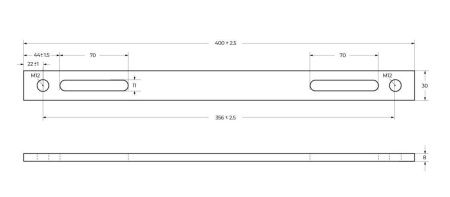 Комплект кронштейнов для крепления ног BelBagno BB06-SUP-1550