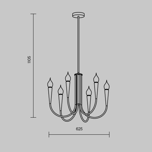 Светильник подвесной Freya Branches  Modern FR5253PL-06BS - фото 3