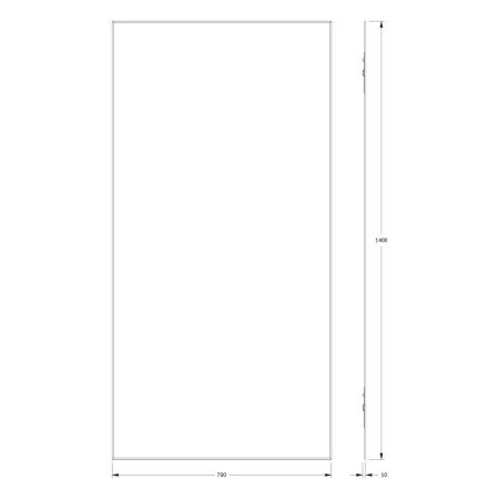 Зеркало Evoform Standard BY 0249 70х140 подвесное