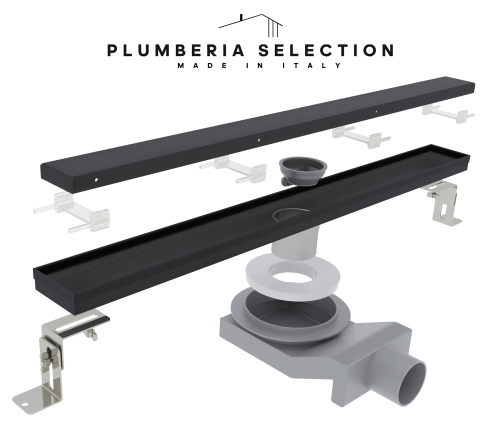 Душевой трап Plumberia Selection PSL LINEAR PSL80NO напольный - фото 3
