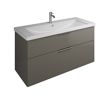 Тумба с раковиной Burgbad Eqio SEYQ123F2010C0001*1 123х49х64 подвесная цвет серый глянцевый