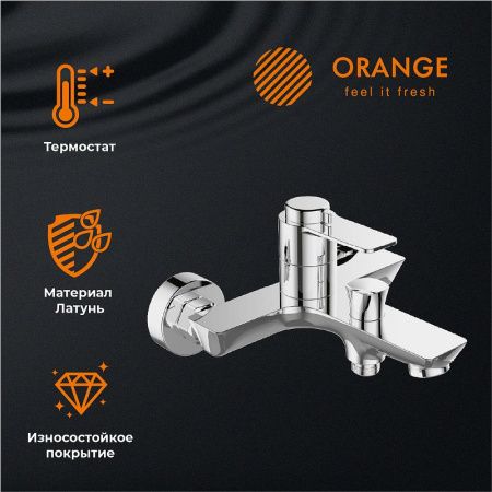 Душевая стойка Orange Thermo T19-944cr настенная цвет хром с термостатом