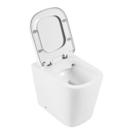 Чаша унитаза приставная BelBagno ALBANO BB120CBR цвет белый без сиденья безободковая каскадный смыв