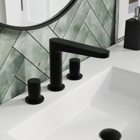 Смеситель для раковины Wasserkraft Fulda 5200 5235 встраиваемый в стену черный