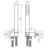 Душевой гарнитур Emmevi  156/OR настенный золото