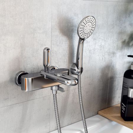 Смеситель для ванны Wasserkraft Kammel 1800 1801 настенный хром