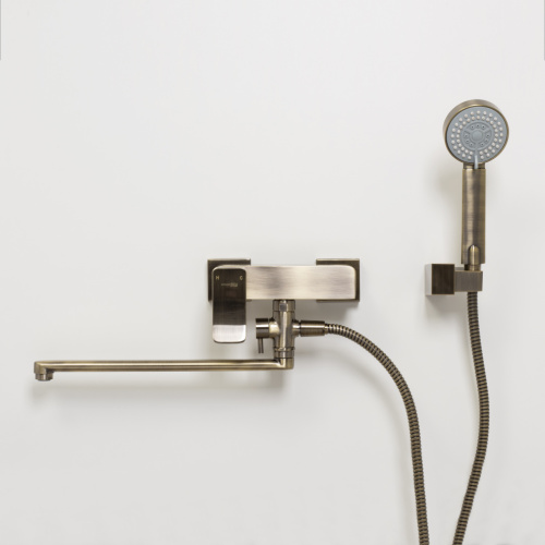 Смеситель для ванны WasserKRAFT Exter 1600 1602L настенный бронза - фото 5