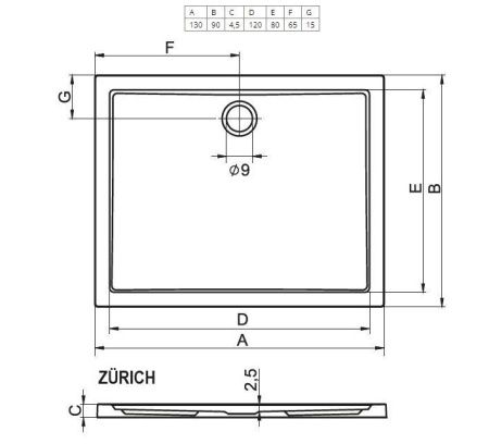 Ванна акриловая Riho Rethink B109001105 190х90 пристенная прямоугольная