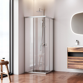 Душевой уголок Am.Pm Sunny W87G-403-8080-MT 78х78 стекло прозрачное профиль хром матовый без поддона