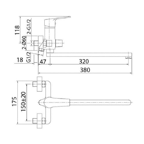 Смеситель для ванны Milardo Helic HELSB02M10 настенный хром - фото 3