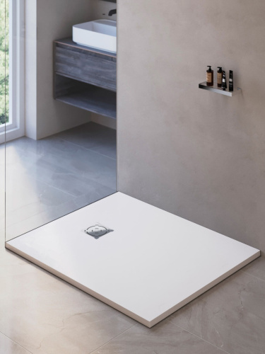 Душевой поддон из искусственного камня RGW Stone Tray (Стоун Трей) 16152012-01 120х100 белый без ножек - фото 5