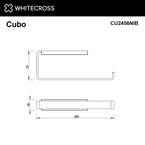 Полотенцедержатель Whitecross Cubo nickel brushed CU2456NIB - фото 2