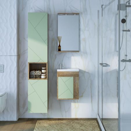 Зеркало с подсветкой Бриклаер Кристалл 4627125417030 40х70 подвесное