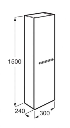 Шкаф-пенал Roca Victoria A857564517 30х150 подвесной цвет бежевый