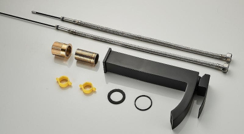 Смеситель ALMAes Luara TVZ-0901 на раковину черный - фото 3