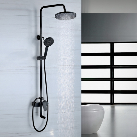 Верхний душ Bond Circle B01-9988 черный матовый