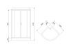 Душевая кабина Royal Bath НК RB100HK7-WT 100х100 четверть круга с крышей ориентация универсальная