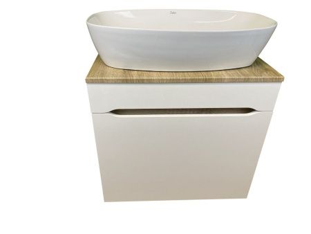 Тумба с раковиной Sintesi STL.W7018_SIN-LVB-APP-405 60х60 подвесная цвет белый