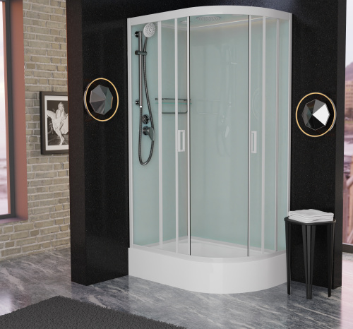 Душевая кабина Frank 127009 120х80 с крышей ориентация левая - фото 2 Душевая кабина Frank 127009 120х80 с крышей ориентация левая - фото 2