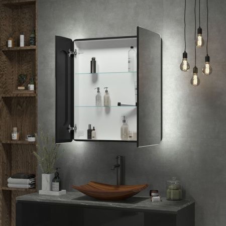 Зеркало-шкаф Continent Eltoro Black МВК114 80х90 подвесной