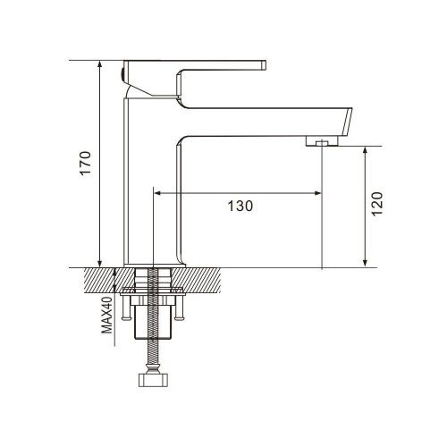 Смеситель Rose R1801G-1 на раковину золото - фото 3