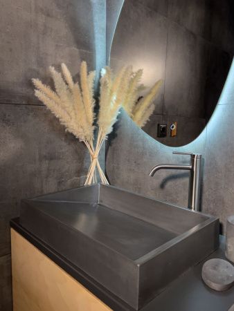 Раковина из искусственного камня Uperwood Mariana 291020217 60х40 накладная цвет серый