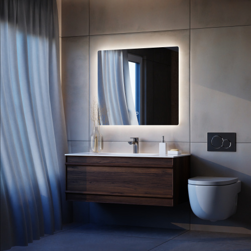 Тумба с раковиной ArtDecco Bridget (Бриджит) ABR10W22S100 100x45x40 подвесная цвет черный орех - фото 2