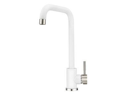 Смеситель для кухни Granula ST-4033 БЕЛЫЙ на мойку/столешницу белый