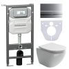 Инсталляция с кнопкой + унитаз + шумоизоляция Ceramica Nova CN4002_1002M_1000
