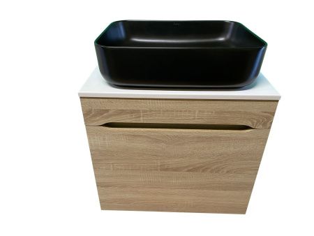 Тумба с раковиной Sintesi STL.W7015_SIN-LVB-APP-409BM 60х60 подвесная цвет бежевый