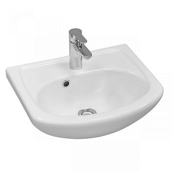 Раковина керамическая Onika Азов 1WH112449 50х40 накладная цвет белый 1 отверстие под смеситель
