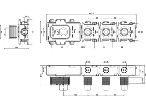 Встроенная часть для вентиля Fima Carlo Frattini F2220 - фото 2
