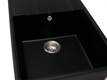 Кухонная мойка Grandex Aqua 600214 75х50 цвет черный поверхность матовая