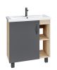 Тумба под раковину Grossman Флай 107002 70х40 напольная цвет серый/коричневый
