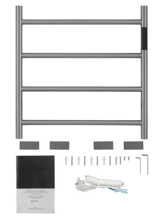 Полотенцесушитель электрический Wonzon & Woghand Bonn WW-AL404-BR 50х45 никель