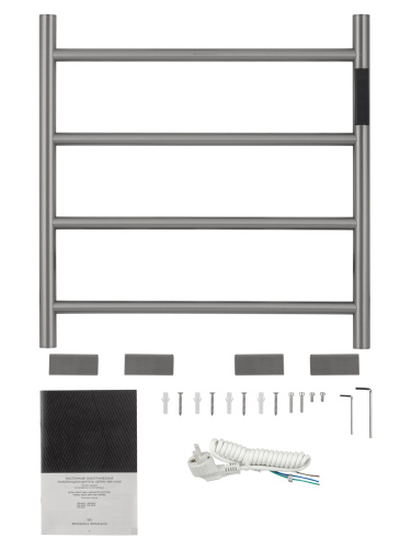 Полотенцесушитель электрический Wonzon & Woghand Bonn WW-AL404-BR 50х45 никель - фото 5