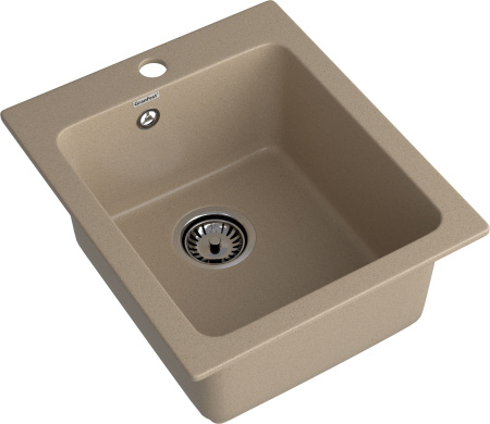 Кухонная мойка Granfest Praktik P-505 песочный 51х43 цвет бежевый поверхность матовая