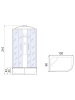 Душевая кабина River DESNA 10000001761 120х90 асимметричная с крышей ориентация левая