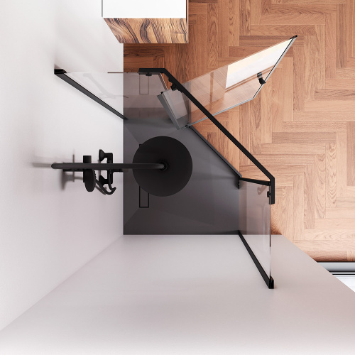 Душевой уголок Am.Pm Sunny W87G-405-9090-BT 88х88 стекло прозрачное профиль черный матовый без поддона - фото 4 Душевой уголок Am.Pm Sunny W87G-405-9090-BT 88х88 стекло прозрачное профиль черный матовый без поддона - фото 4