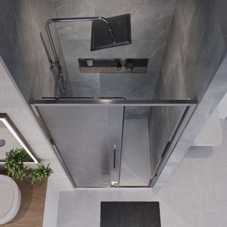 Душевая дверь Niagara Nova NG-65-11CH 110х195 стекло шиншилла профиль хром