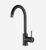 Смеситель для кухни Webert YN920302722 на мойку черный/бронза