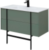 Тумба под раковину Allen Brau Reality 1.32007.CGM 100х46х50 подвесная цвет зеленый/серый
